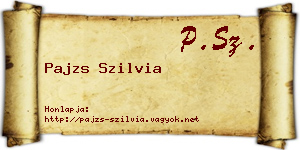 Pajzs Szilvia névjegykártya
